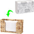 Sumnacon Paper Towel Dispenser, Water Hyacinth Countertop Holder for Bathroom and Kitchen, Fits Multifold Towels
