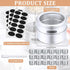 CHENGU 18 Pack 3 oz Magnetic Spice Jars for Refrigerator Magnetic Spice Containers Stainless Steel Seasoning Tins