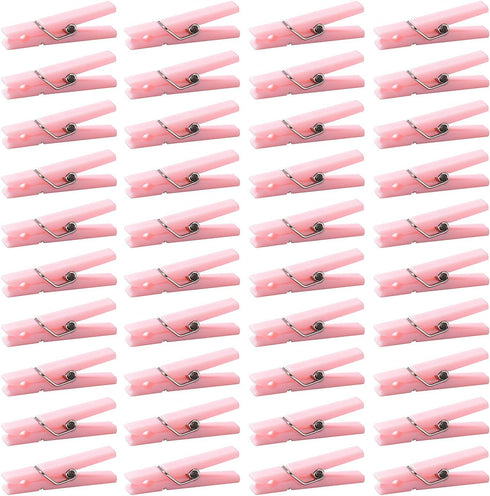 60PCS Baby Shower Clothespin Games Girl, Plastic Mini Clothes Pins 1.4 inch for Party Decorations, DIY Crafts