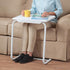 EasyComforts Adjustable White Tray Table - Versatile Bed and Snack Table