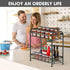 Countertop, 2-Tier Spice Rack for Standing Sturdy Metal Seasoning Organizer Holder, Space Saving Spice Shlef