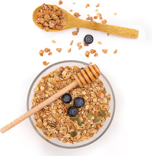 8 6 Inch BLUE TOP PCS Honey Dipper Sticks Honey Spoon Individually Wrapped Honey Stirrer Stick Mixing Spoon for Honey
