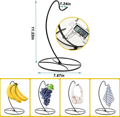 Sankoly 1-Pack Countertop, 15LB Banana Holder Stand, Sturdy Banana Hanger Hook for Kitchen Metal Modern Banana Stand