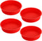 Bekith 4 Pack 9" Round Silicone Cake Pans, Quick Release Baking Molds for Layer Cake, Cheese Cake & Chiffon Cake