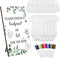 Panitay 43 Pcs Baby Shower DIY Game Set White Bib, Newborn Bodysuit,