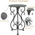 17" Black(1 Pack) NAKUPE Plant Stand Indoor & Outdoor Flower Pot Stand Tall Metal Plant Table,Single Planter Holder