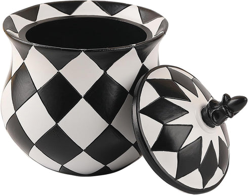 Black and White Jewelry Ring Storage Case, Decorative Boxes with Lids for Home Decor and Travel Display