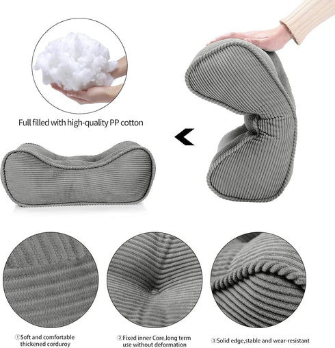 Lumbar Support Pillow for Office Chairs, Back Support Cushion for Lower Back Pain Relief, Small Grey