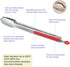 304 Stainless Steel Kitchen Cooking Tongs, 9" and 12" Set of 2, Sturdy Grilling Barbeque Locking Food Tongs