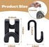 Mlici Clothes Hanger Connectors - 60 Pcs Heavy Duty Plastic Mini Hooks for Space Saver Closet Organizer, Black