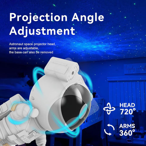 Star Projector Galaxy Night Light - Astronaut Space Projector, Starry Nebula Ceiling LED Lamp with Timer and Remote
