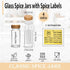 Glass Spice Jars with Bamboo Airtight Lids, 6 Pack, 4 oz Square Bottles with Shaker Lids