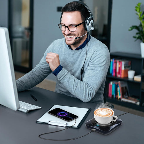 COFFEE MUG WARMER , Smart USB Coffee Cup Warmer with Pressure-Induced Auto On/Off, Coffee Accessories for Home Office