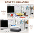 Collapsible Storage Bin, Large Storage Basket for Organizing, 3 Pack with Rope Handles, Gradient Grey Storage Containers