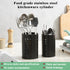 Berglander Kitchen Utensils Holder, 2 Pieces Black Stainless Steel Cutlery Holder for Countertop