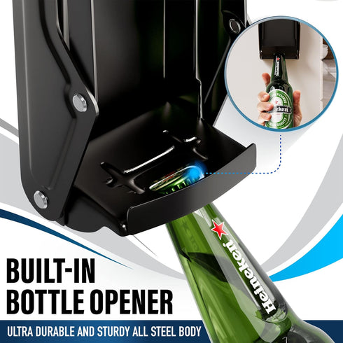 Can Crushers for Recycling, 16 oz Heavy Duty Aluminum Wall Mounted, Soda and Beer Can Smasher