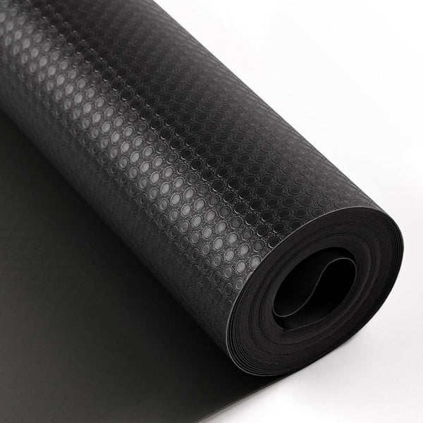 Black Shelf Liners for Kitchen Cabinets, Non-Adhesive Drawer Mat, Durable Place Mats for Bathroom, Kitchen, 11.8x236.22