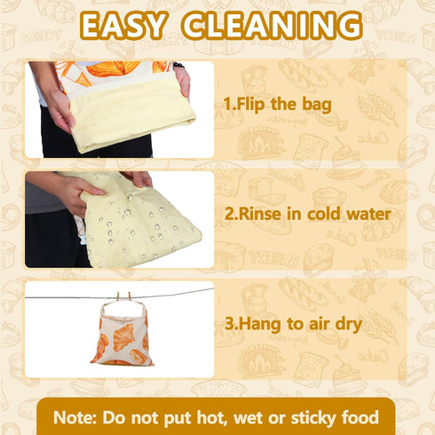2 Pack Counter Bread Bags for Homemade Bread Sourdough - Beeswax Bread Bags for Sourdough with Bowl Cover, Reusable