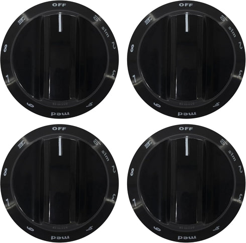 316544007 Stove Control Knob, Black, Compatible with Electrolux Range Oven Kitchen Burner Accessories (4PACK)