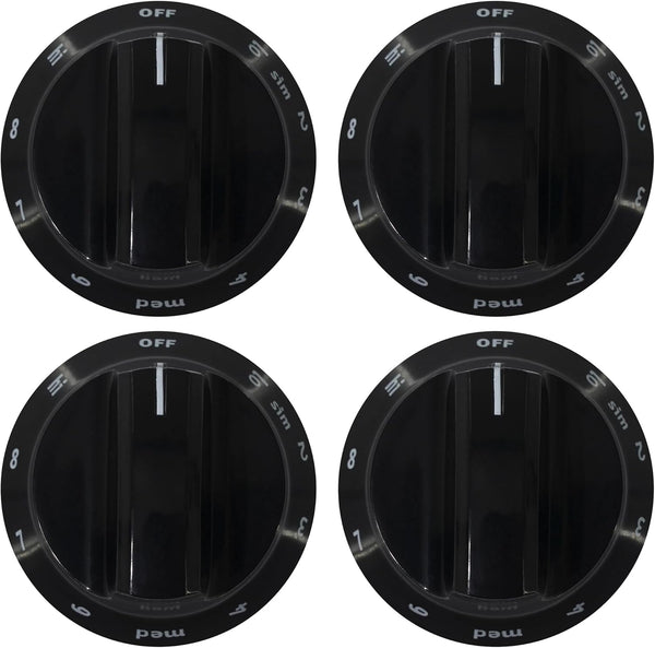 316544007 Stove Control Knob, Black, Compatible with Electrolux Range Oven Kitchen Burner Accessories (4PACK)