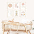 Set 6 8x10 Inch, FSZSEES Girls Room Wall Art Prints of Nursery Wall Decor Boho Sun Rainbow Canvas Prints You Are Loved