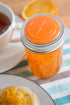 Jarware Set of 4 Orange Jelly/Jam Lids for Regular Mouth Mason Jars