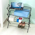 4-Tier Zenree Shoe Rack Holder/Shelf Organizer, Matte Black - Stackable Storage Corner Racks, Perfect for Cabinet
