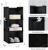 Hanging Closet Organizer, 3-Shelf Storage Shelves for Closet, Black