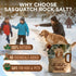 7.5 LBS Pack) 3,750 100% SASQUATCH ROCK SALT Natural Ice & Snow Melt - Pet & Kid Safe Safety Deicing Salt - (Single