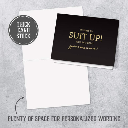 Hat Acrobat Groomsman Proposal Cards, 8 Will You Be My Groomsman and 2 Best Man Cards with Envelopes, Set of 10