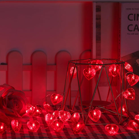 2 Pack Valentines Day Decor, Total 100LED 8 Modes Battery Operated w/Timer