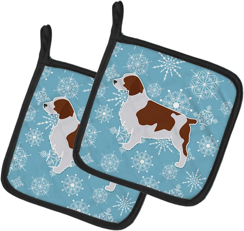 Caroline's Treasures BB3500PTHD Winter Snowflake Welsh Springer Spaniel Pot Holders, 7 1/2 x 7 1/2