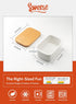 Countertop, Sweese Butter Dish with Lid, Large Porcelain Keeper with Beech Wooden Lid for Perfect for East and West