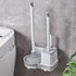 2 Pack Set Toilet Brush and Holder with Plunger, Crevice Cleaning Brush for Deep Cleaning, Space Saving Storage