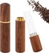 Espresso Coffee Stirrer, Professional Barista Hand Needle Type Distribution Tool, 5 Needles 0.4mm Natural Wood Handle