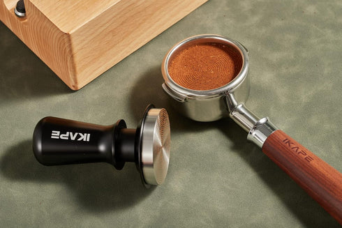 IKAPE 58.35mm Espresso Tamper, Premium Barista Coffee Tamper with Calibrated Spring Loaded, Stainless Steel Base