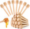 HANSGO 20PCS Wooden Honey Dipper Sticks - 3 Inch Mini Honey Spoon Wand for Jar and Dispenser