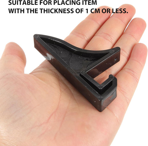 TEHAUX 10pcs Plastic Photo Frame Holders, Mini Stands for Pictures, Book Accessories, Desktop Display Support