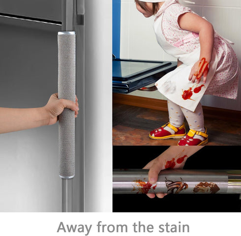 OUGAR8 Refrigerator Door Handle Covers, Protective Electrical Kitchen Appliances Gloves, Gray Plush