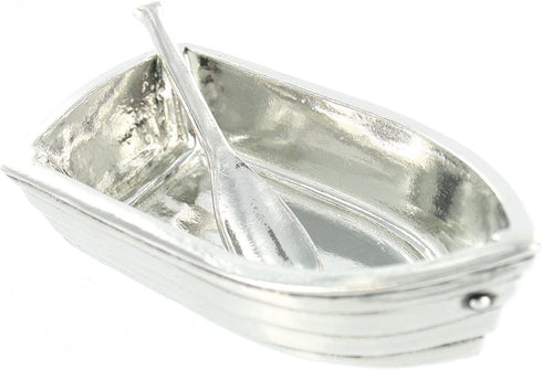 Basic Spirit Boat Salt Cellar w/Spoon - Handcrafted Pewter Home Lead-Free SD-19