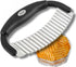 TableCraft Single Mezzaluna H6610 – Wavy Crinkle Cutter for Fruits, Vegetables, Pickles & Potatoes – Stainless Steel,