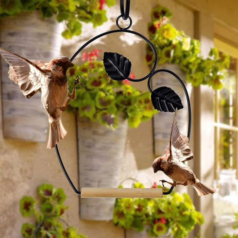 winemana Set of 3 Hummingbird Swings, Rust Resistant Metal Frame, Perfect for Hanging Indoor or Outdoor