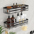 WOWBOX Shower Caddies 2 Pack, Adhesive Hanging Shelf, No Drilling Stainless Bathroom Organizers