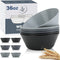 Wheat Straw Bowl Sets, 6 PCS Unbreakable 36 OZ Bowls, Microwave and Dishwasher Safe for Soup, Oatmeal, Salad
