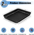 TeamFar Toaster Oven Pans, 10.5 x 8 x 1 Inch Carbon Steel Baking Tray, Non-Toxic & Non-Stick, 2 PCS