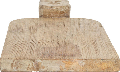 Creative Co-Op Compact Hand-Carved Mango Wood Slicer, Natural Cheese and Cutting Board