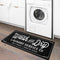 KOZYFLY Laundry Room Rug Runner 20"x31", Non Slip Washable Kitchen Mat, Waterproof Mudroom Carpet in Black