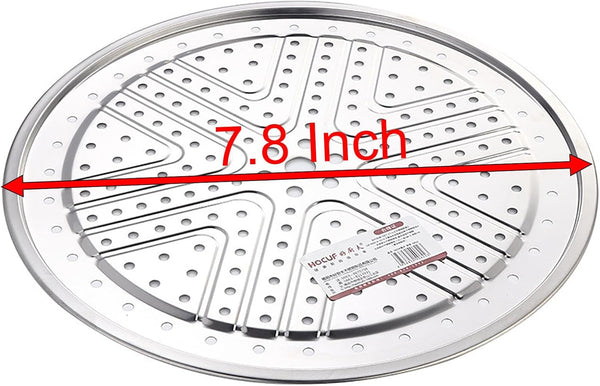 Steaming Plate, 2 Pack 10 Inch Round Food Grade Stainless Steel Steamer Plate for Food Steaming in Kitchen and Outdoors (26 cm)