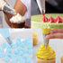 5 Pack Extra Large Piping Nozzles, Seamless Stainless Steel Icing Tips 1B 1C 1E 1M 2D# for Cupcakes