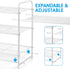 3-Tier Simple Trending Stackable Shoe Rack, Expandable & Adjustable Shoe Shelf Storage Organizer, Wire Grid, White